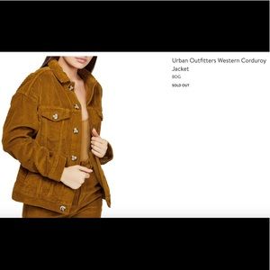 Urban Outfitters Western Corduroy Jacket